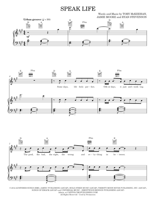 Speak Life - Toby McKeehan (Piano-Vocal-Guitar)