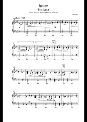Siciliana from Ancient Airs And Dances Suite III by Otto Respighi