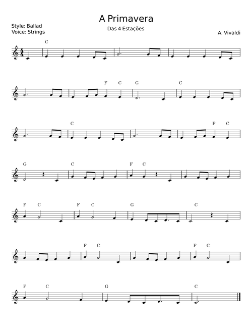 A Primavera - A. Vivaldi