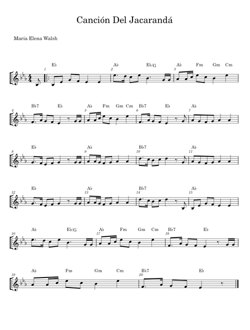 Canción del Jacaranda - María Elena Walsh