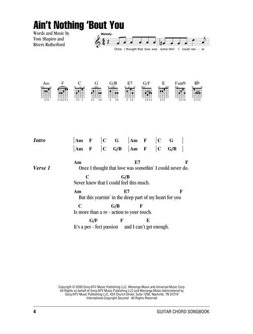 Ain't Nothing 'Bout You - Brooks & Dunn (Guitar Chords-Lyrics)