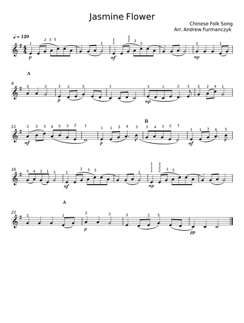 Jasmine Flower - Chinese Folk Song