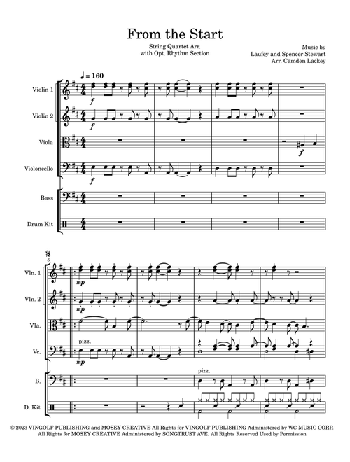 From The Start (Arr. Camden Lackey) - Laufey (Small Ensemble)