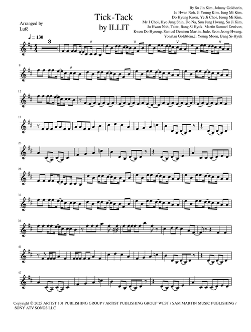 Tick Tack (Arr. Lufé) - ILLIT (Violin Solo)