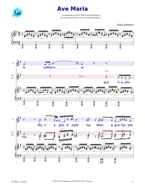 Ave Maria (choir SAA) - Schubert