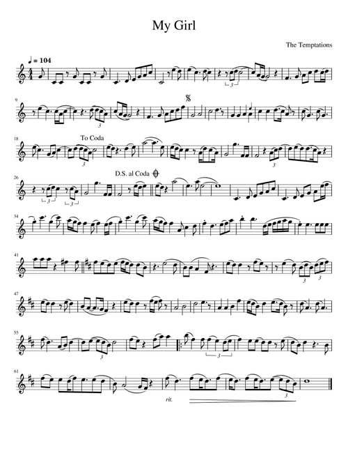 My Girl (Arr. Julia Mills) - The Temptations (Violin Solo)