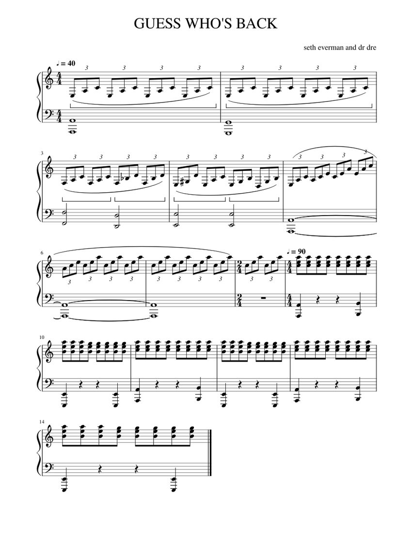 Piano guess whos back 2025