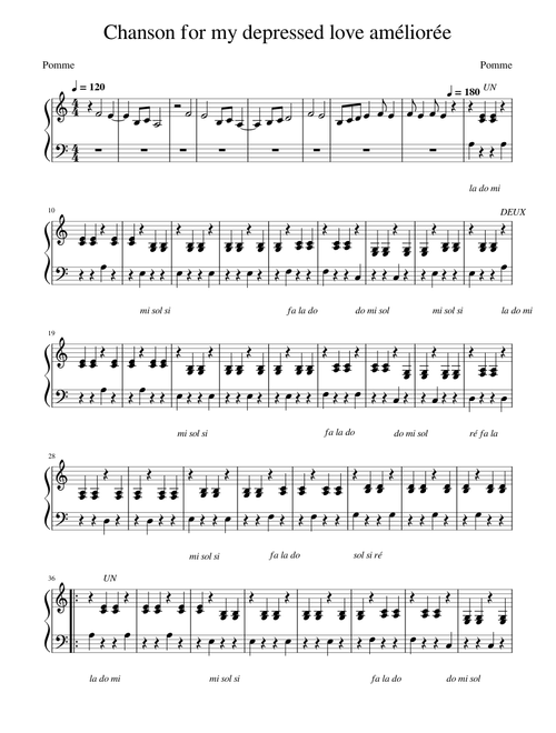chanson for my depressed love - Pomme
