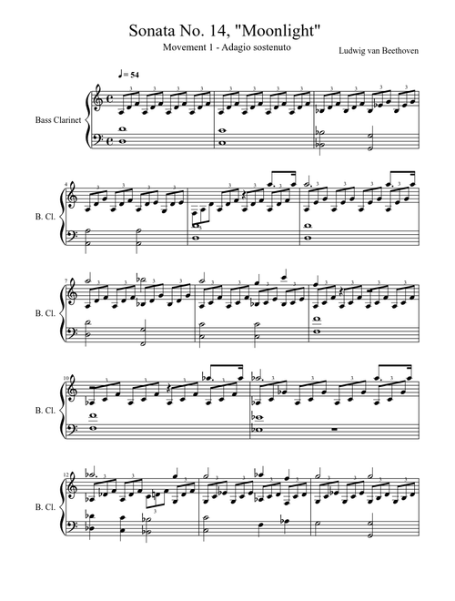 moonlight sonata clarinet