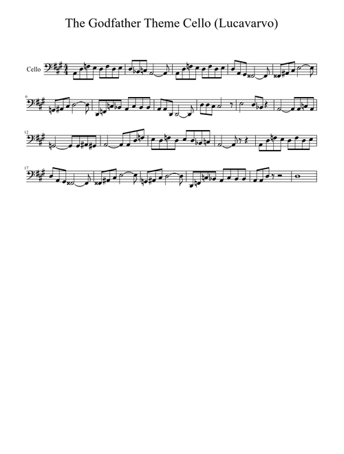 The godfather theme cello