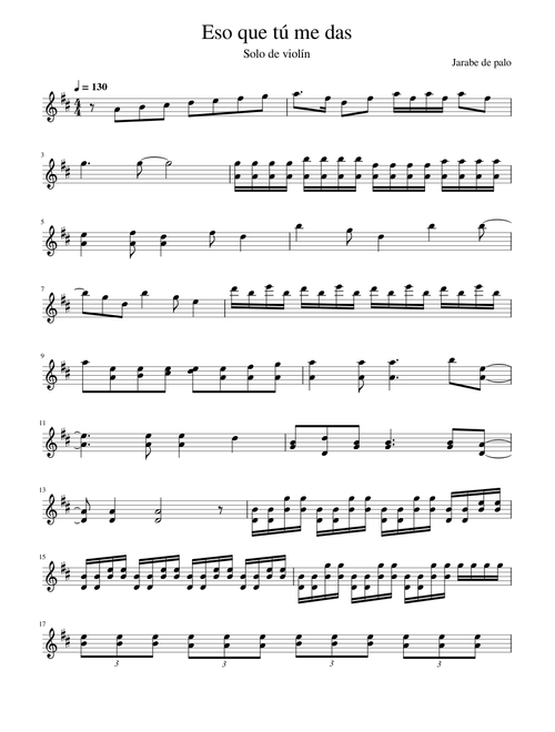 Eso que tú me das (solo de violin)