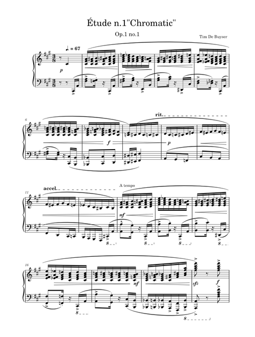 Étude op.1 n.1 "Chromatic" - Tim De Buyser