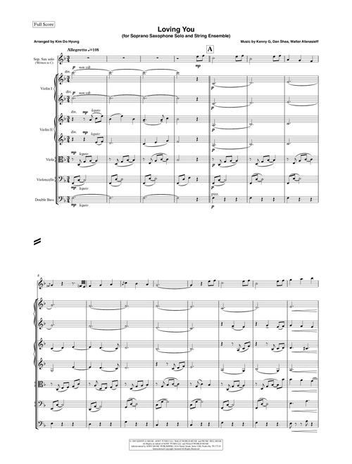 Loving You (Arr. Kim Do Hyung) - Kenny G (Large Ensemble)