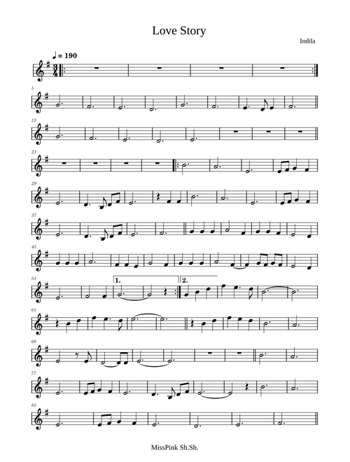 MissPinkShSh | Free sheet music | Download PDF or print on