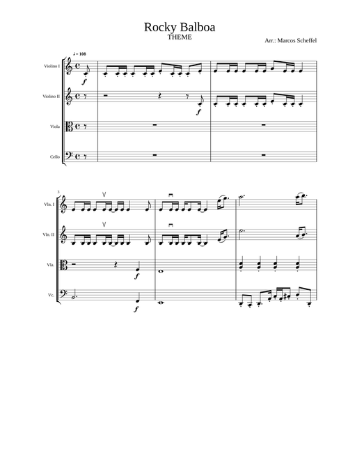 Rocky Balboa Theme - String Quartet - pag 1