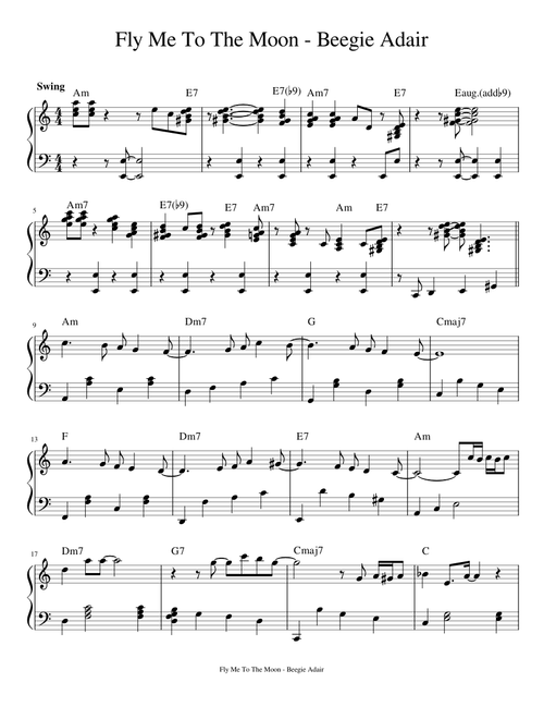 Beegie Adair sheet music by gt6dkd5qbg | Play, print, and download