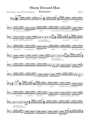 sharp dressed man midi Sharp Dressed Man ZZTOP DRUM COVER +SCORE