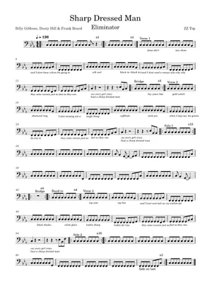 sharp dressed man midi Sharp Dressed Man ZZTOP DRUM COVER +SCORE