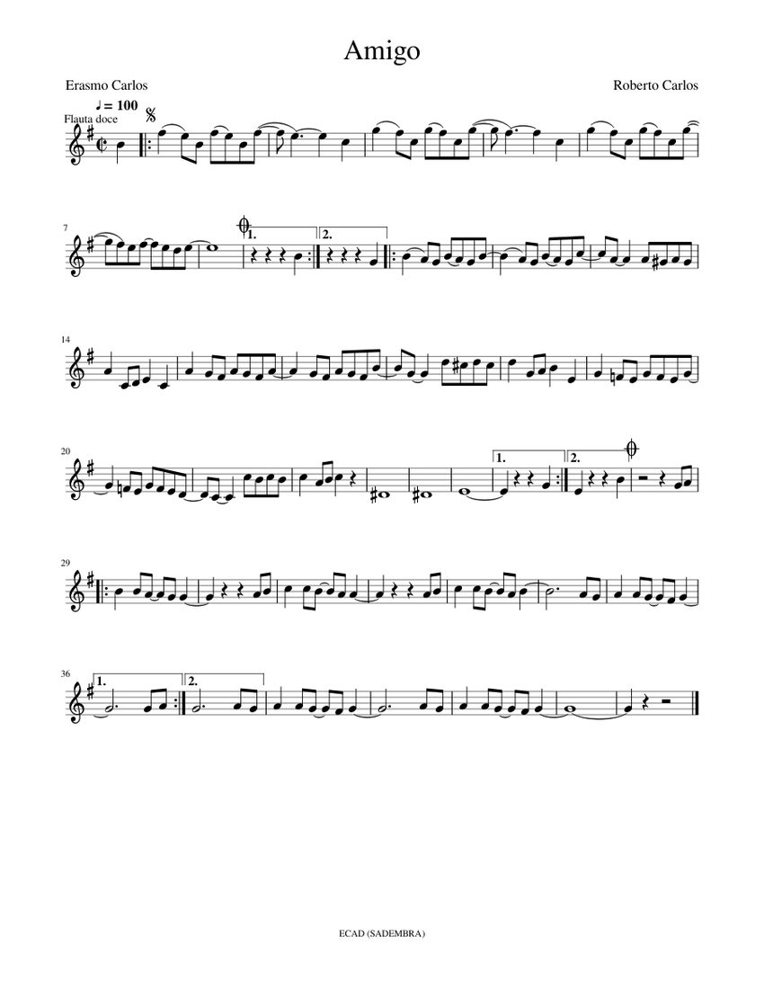 Amigo Sheet music for Piano (Solo)
