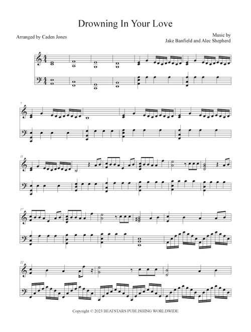 Drowning In Your Love (Arr. Caden Jones) - Jake Banfield (Piano Solo)