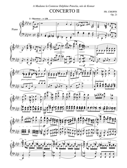 Chopin - Piano Concerto No. 2 In F Minor (Solo Arrangement)