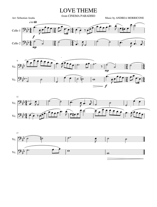 Love Theme_Cello_Cinema Paradiso_Andrea_Morricone