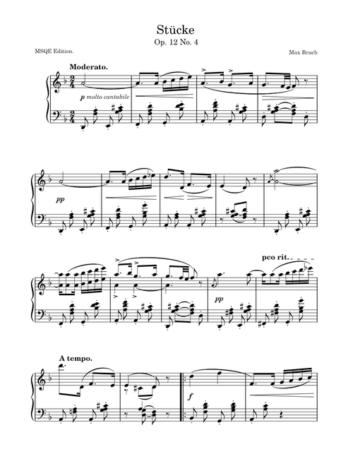 Stücke Op. 12 No. 4 – Max Bruch