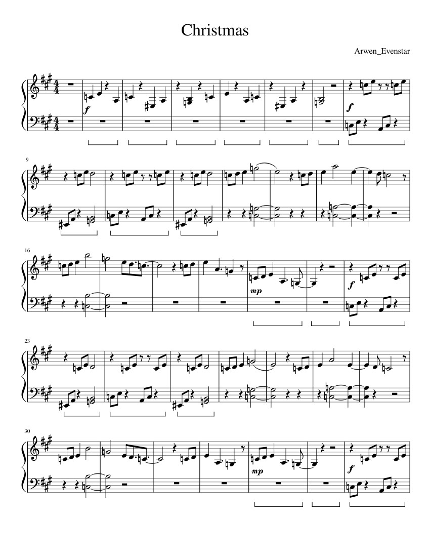 Christmas Sheet music for Piano (Solo) Easy | Musescore.com