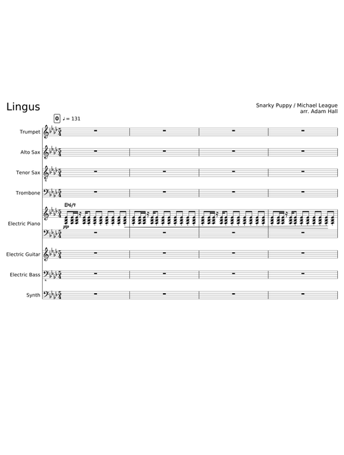 Lingus - Snarky Puppy (Fusion Band 2017 Arrangement) (WIP)
