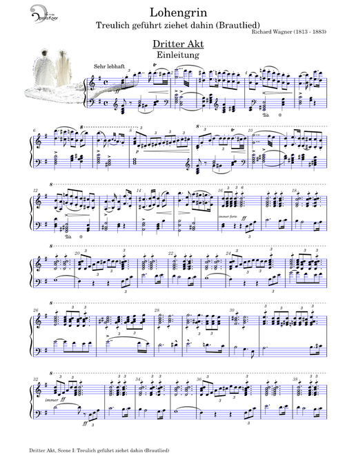 Lohengrin, Treulich geführt ziehet dahin (Brautlied)