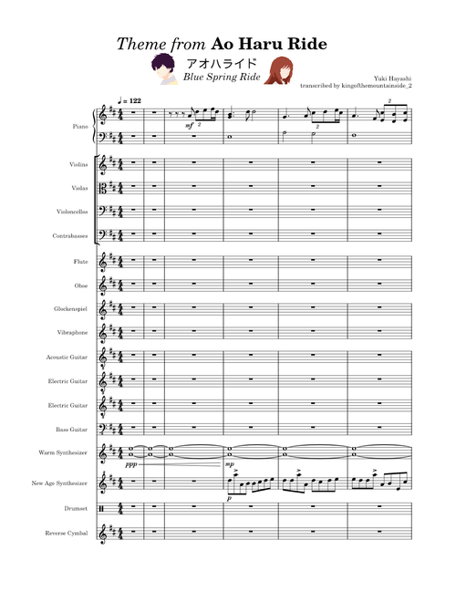Theme from Ao Haru Ride / Blue Spring Ride – Yuki Hayashi