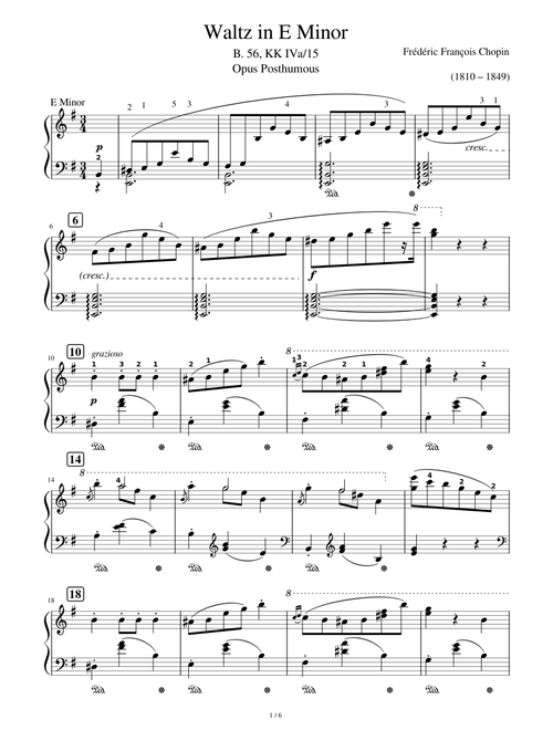 Waltz in E minor, B.56 – Frédéric Chopin