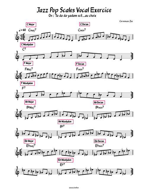 Jazz Pop - Scales - Vocal Exercice