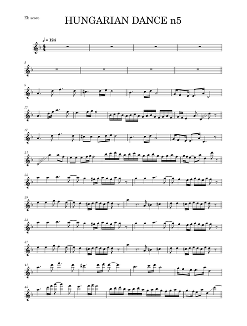 Hungarian Dances no.5 – Johannes Brahms (ALTO SAX RMX)