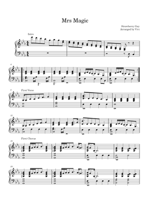 Mrs Magic – Strawberry Guy Sheet Music for Piano (Solo) easy ...
