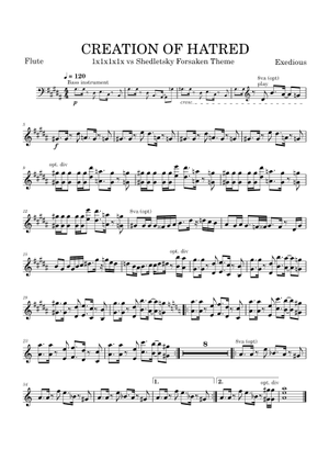 Creation of Hatred - Exidious Sheet Music for Trombone, Tuba, Flute ...