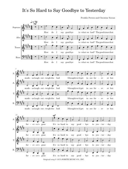 It's So Hard To Say Goodbye To Yesterday – Boyz II Men