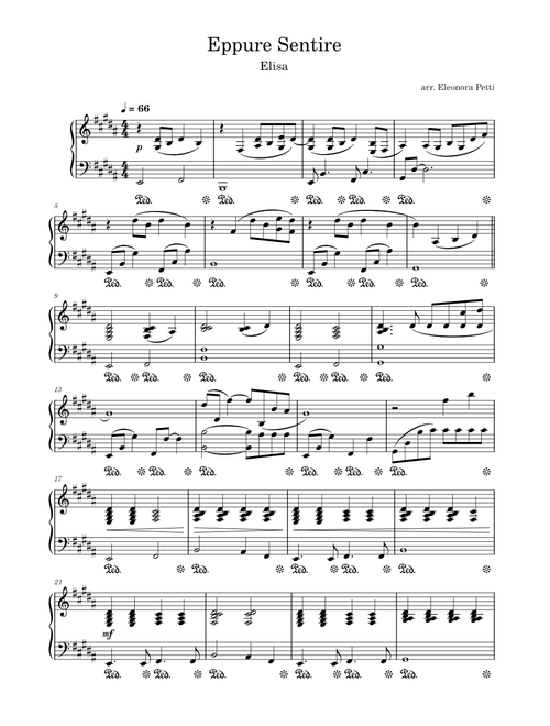 Eppure Sentire – Elisa (piano)