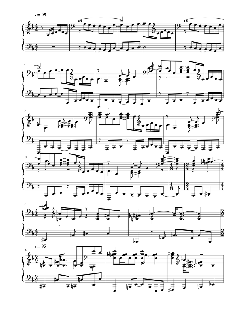 デレク・アンド・ザ・ドミノス 楽譜 Layla - Derek and the Dominos FULL Sheet Music for Piano (Solo