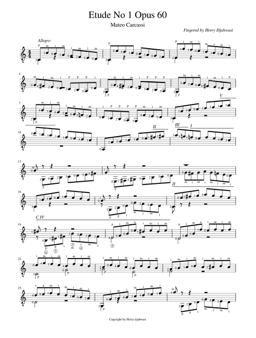 Etude No 1 Opus 60 Carcassi