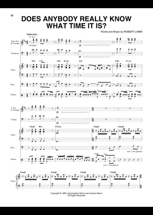 Does anybody really know what time it is – Chicago Sheet Music for ...