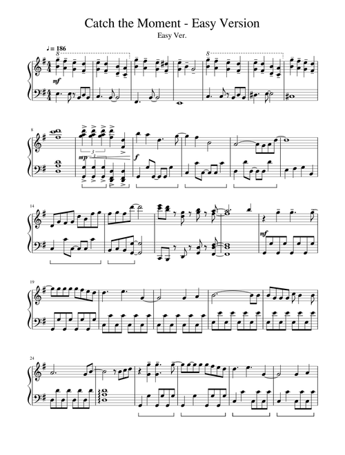 *Easy Version* LiSA - Catch the Moment | Sword Art Online: Ordinal Scale | Piano Arrangement