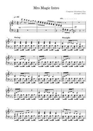 Mrs Magic – Strawberry Guy Sheet Music for Piano (Solo) easy ...