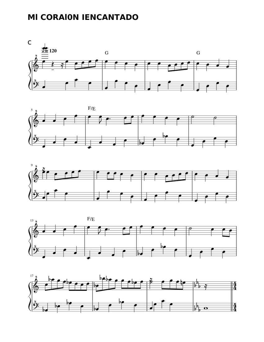 nadie Muerto en el mundo vanidad 296037854 Mi Corazon Encantado Dragon Ball Gt Easy Piano Sheet music for  Piano (Solo) | Musescore.com