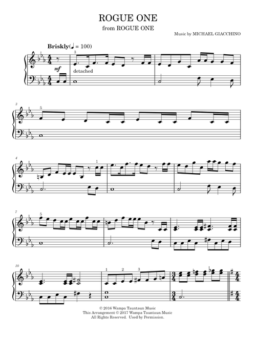 Rogue One - Michael Giacchino (Easy Piano)