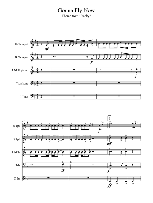 Gonna Fly Now (Brass Quintet)
