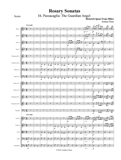 Rosary Sonatas: Passacaglia (Arr. Joshua Choe) - Heinrich Ignaz Franz Biber (Full Orchestra)