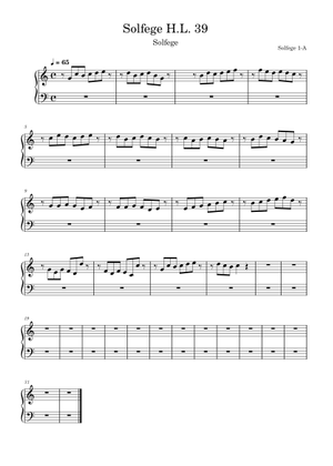 Solfège des solfèges – Adolphe Danhauser Solfege HL41 Sheet