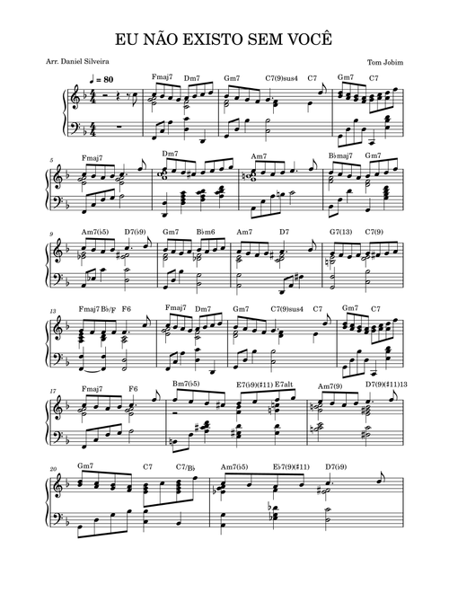I'm Nothing Without You (eu Nao Existo Sem Voce) (Arr. Daniel Silveira) - Astrud Gilberto (Piano Solo)