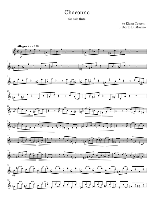 Chaconne - Roberto Di Marino